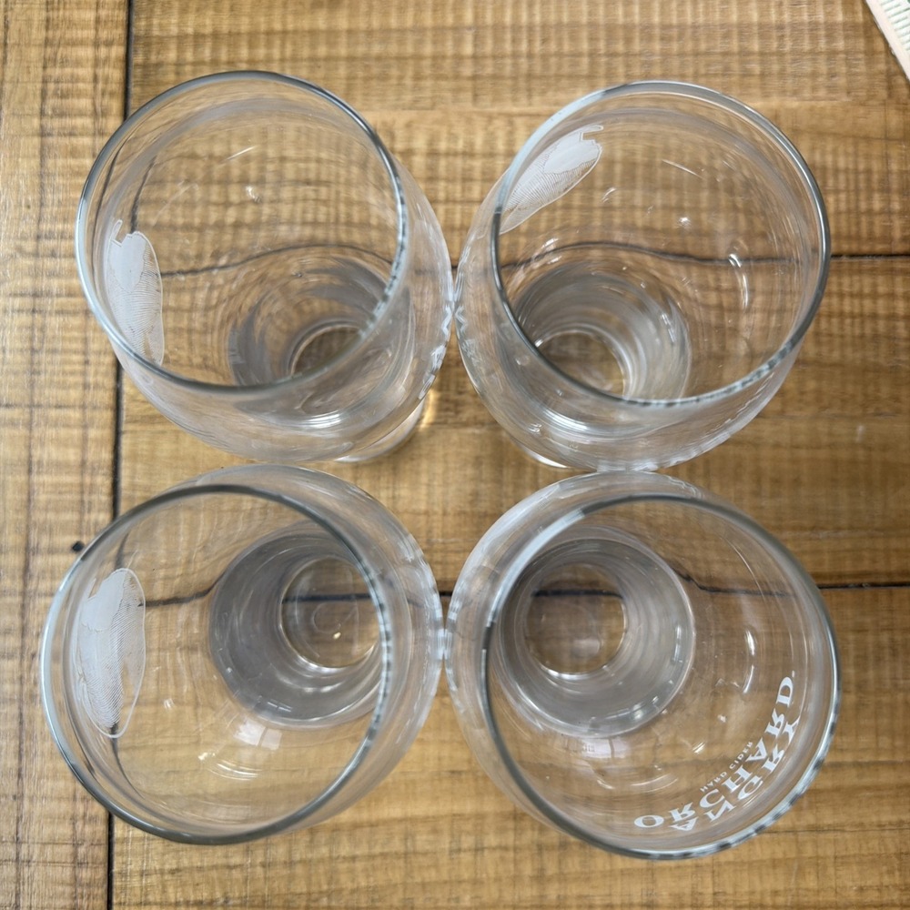 Angry Orchard Hard‎ Cider Glasses Set of 4 Clear Logo Tulip Pint  7 inch - Picture 9 of 10